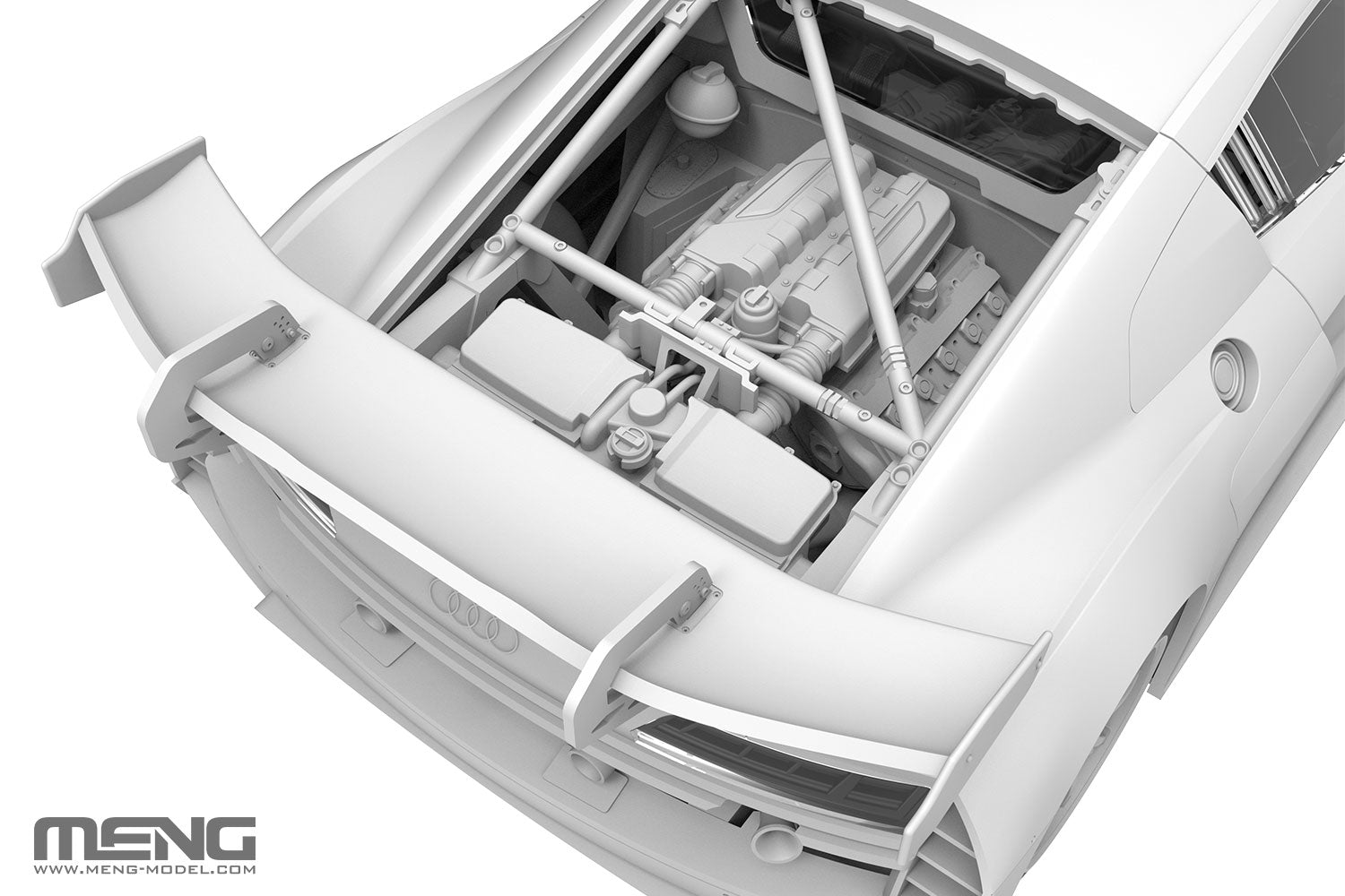 digital model - The engine hood is removable to show the exquisite and powerful V10 engine.