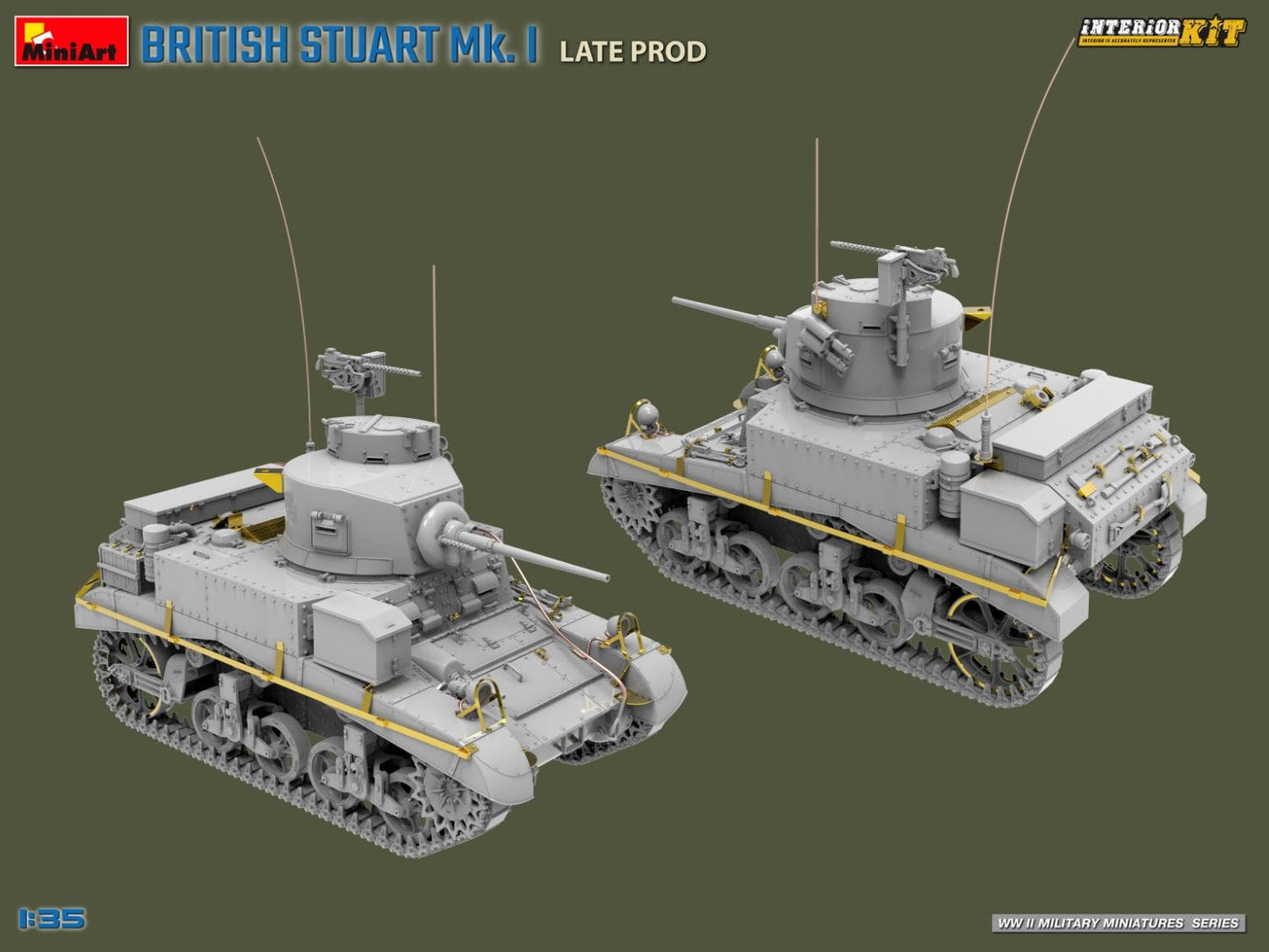 509 - Miniart - 35441 - Stuart Mk I ‘Honey’ (late) with Interior - digital model