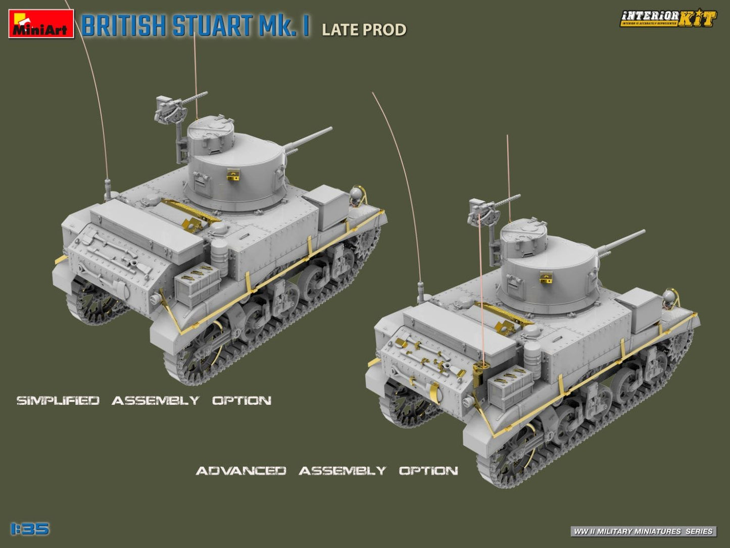 506 - Miniart - 35441 - Stuart Mk I ‘Honey’ (late) with Interior - digital model