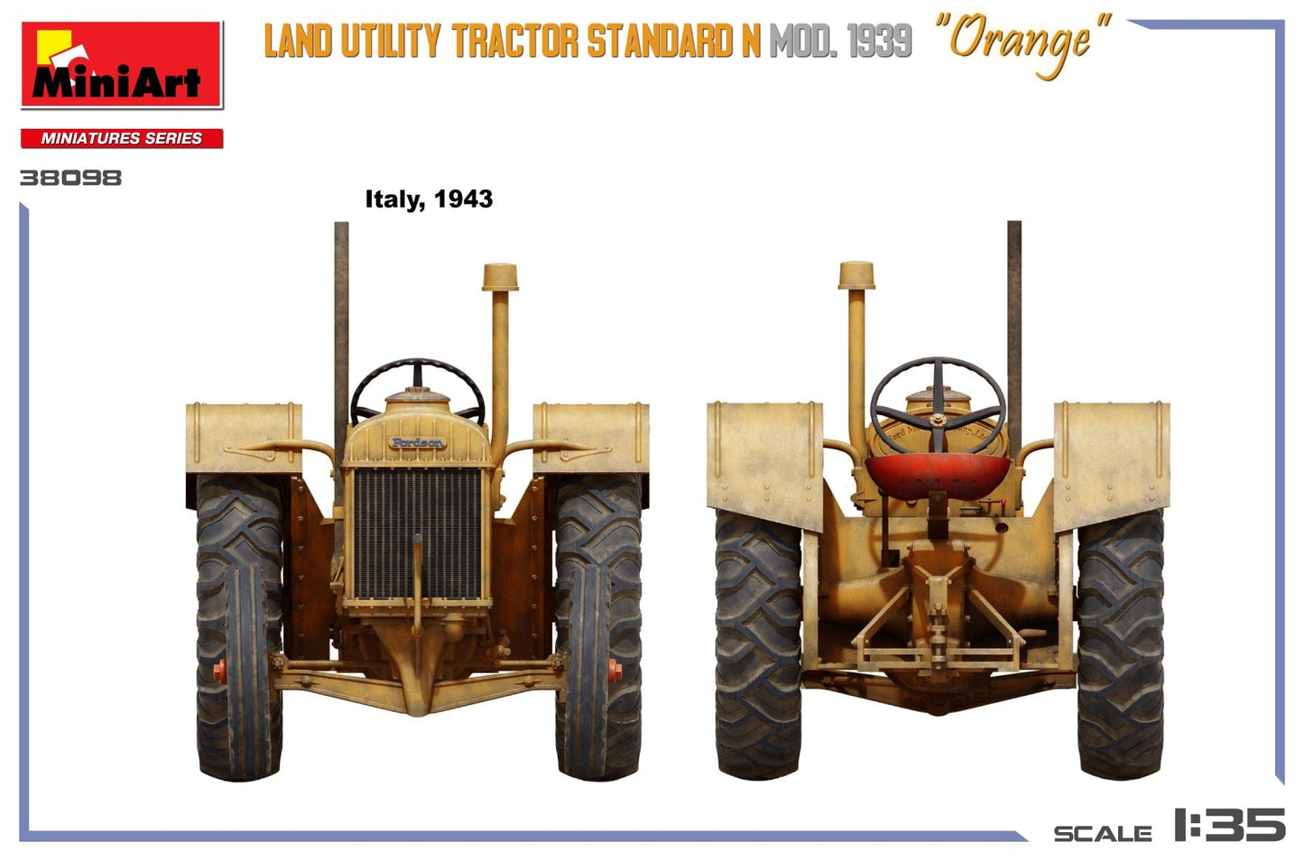 307 - Miniart - 38098 - Fordson Model N ‘Orange’ (1939) - paint schemes