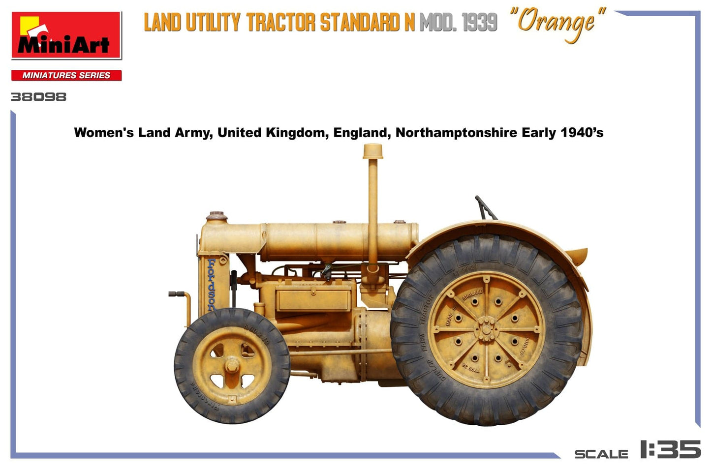 300 - Miniart - 38098 - Fordson Model N ‘Orange’ (1939) - paint schemes