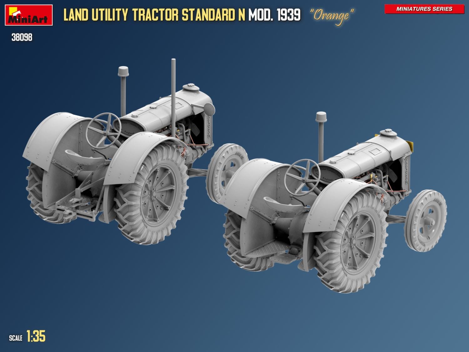Miniart - 38098 - Fordson Model N ‘Orange’ (1939) - unpainted model
