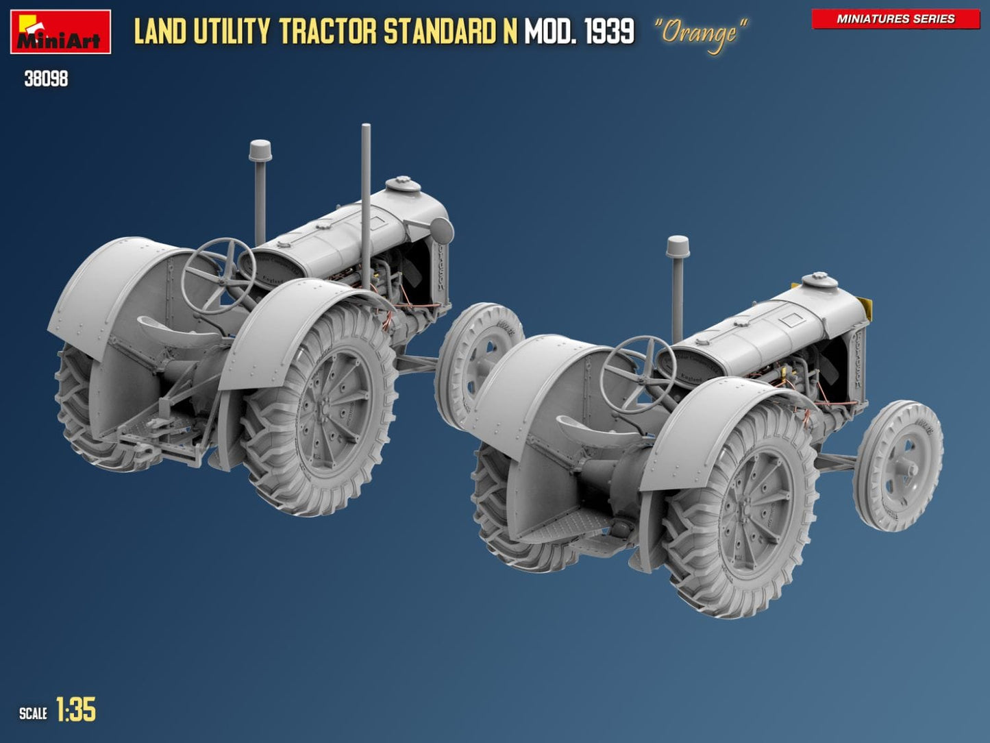 602 - Miniart - 38098 - Fordson Model N ‘Orange’ (1939) - unpainted model