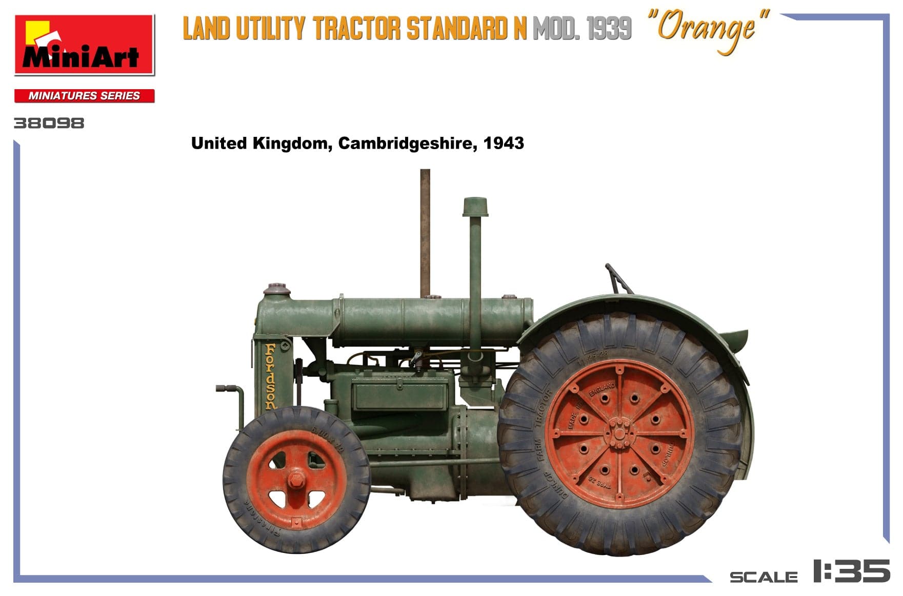 Miniart - 38098 - Fordson Model N ‘Orange’ (1939) - paint schemes