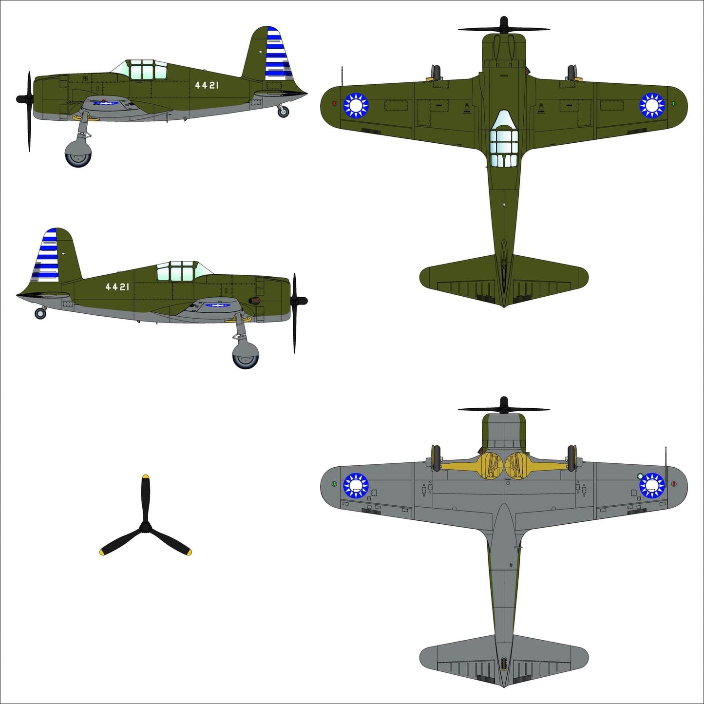300 - Dora Wings - 72040 - Vultee P-66 Vanguard - paint schemes