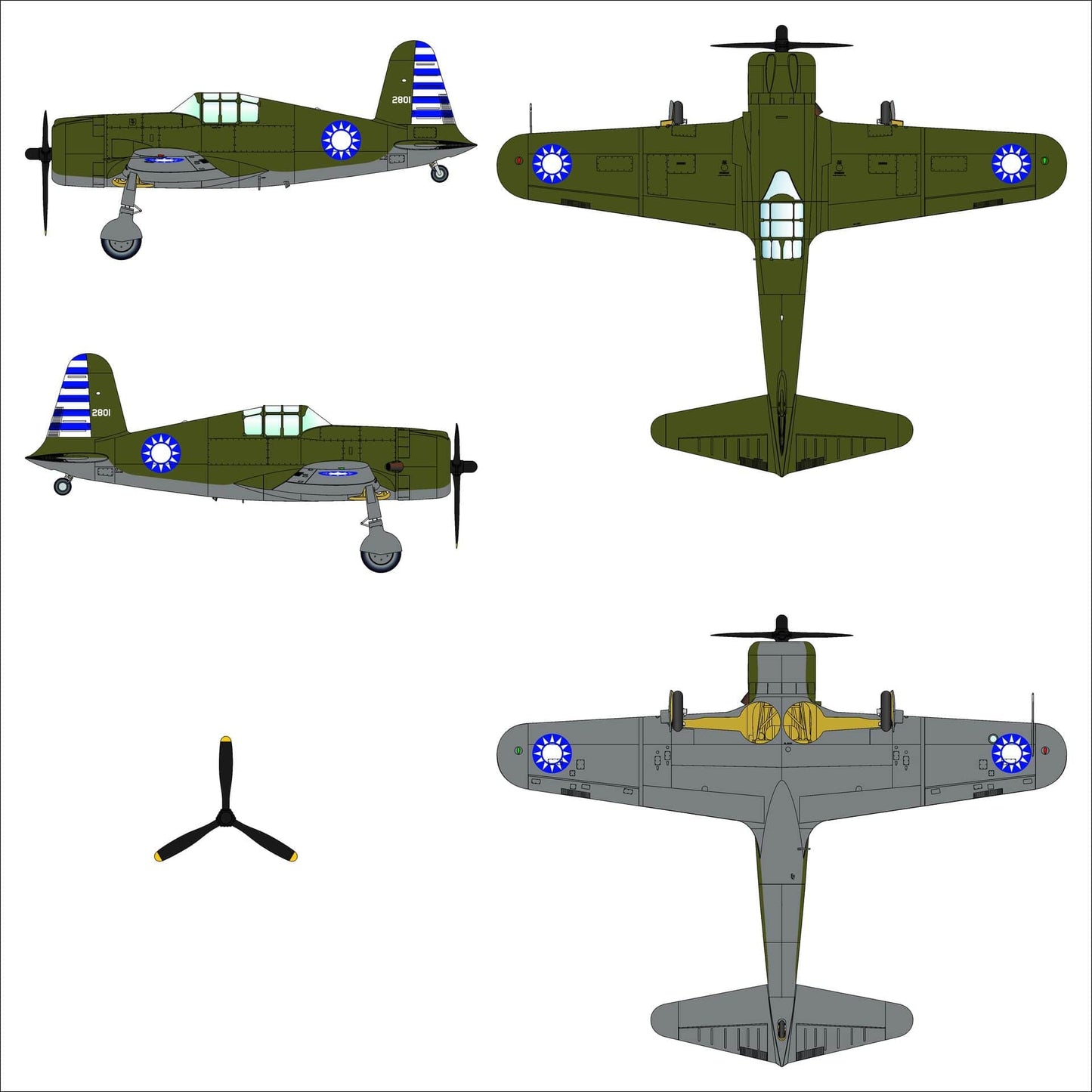 301 - Dora Wings - 72040 - Vultee P-66 Vanguard - paint schemes
