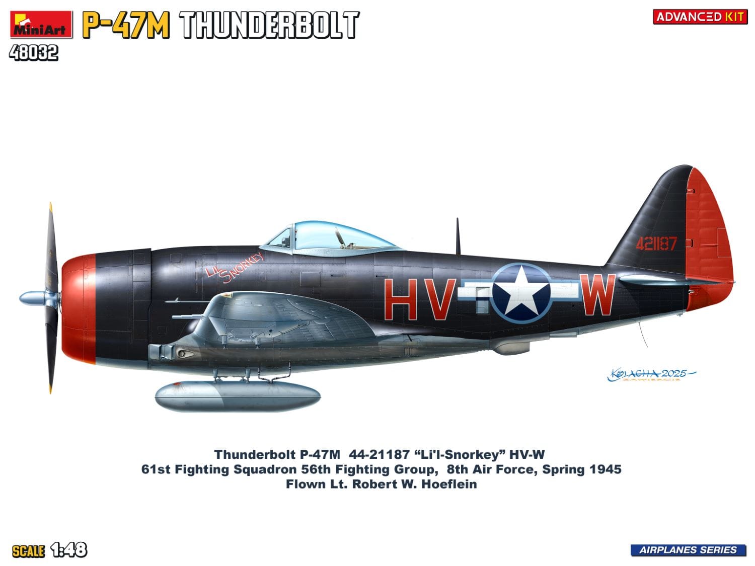 Miniart - 48032 - Republic P-47M Thunderbolt - paint schemes