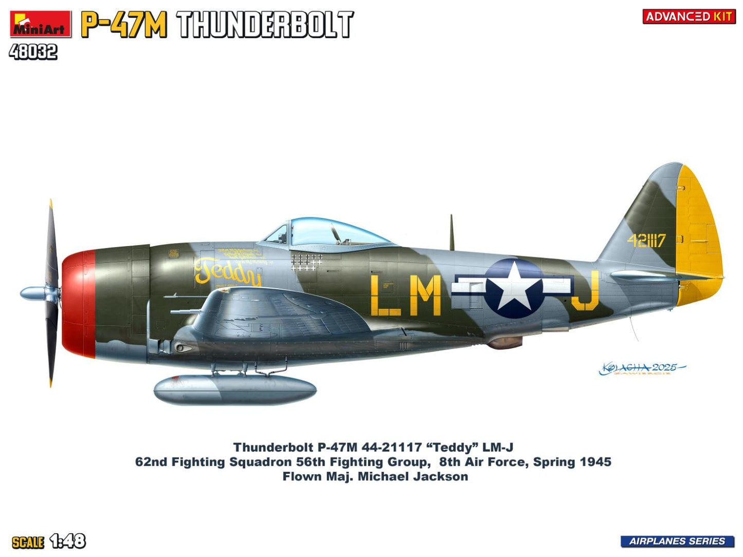 300 - Miniart - 48032 - Republic P-47M Thunderbolt - paint schemes