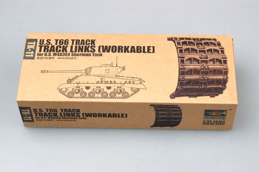 010 - T66 Tracks for M4A3E8 Sherman Workable Track Links Set - primary image