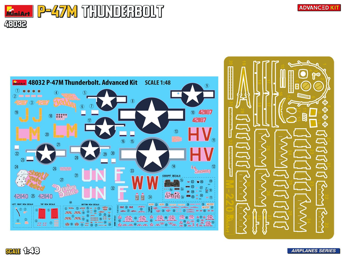 400 - Miniart - 48032 - Republic P-47M Thunderbolt - decals