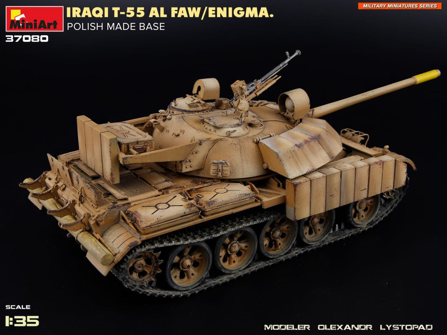 702 - Miniart - 37080 - T-55A Al-Faw Enigma (Polish base) - painted model