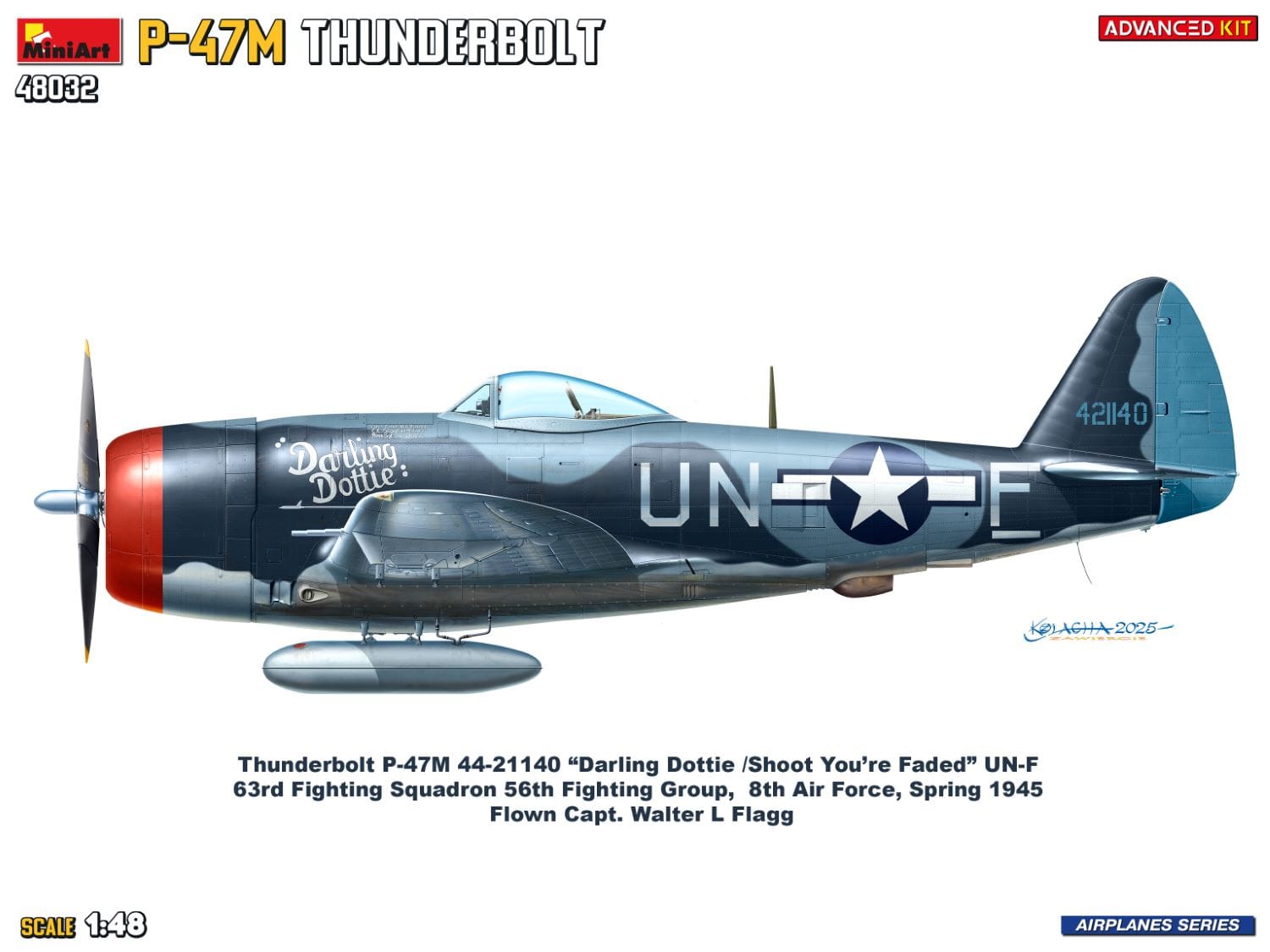 Miniart - 48032 - Republic P-47M Thunderbolt - paint schemes
