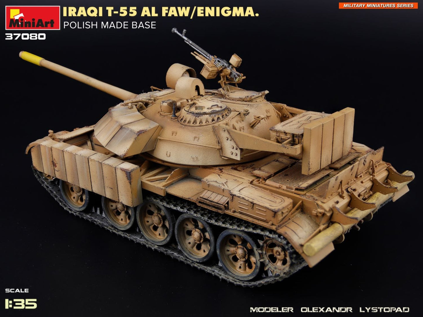 703 - Miniart - 37080 - T-55A Al-Faw Enigma (Polish base) - painted model