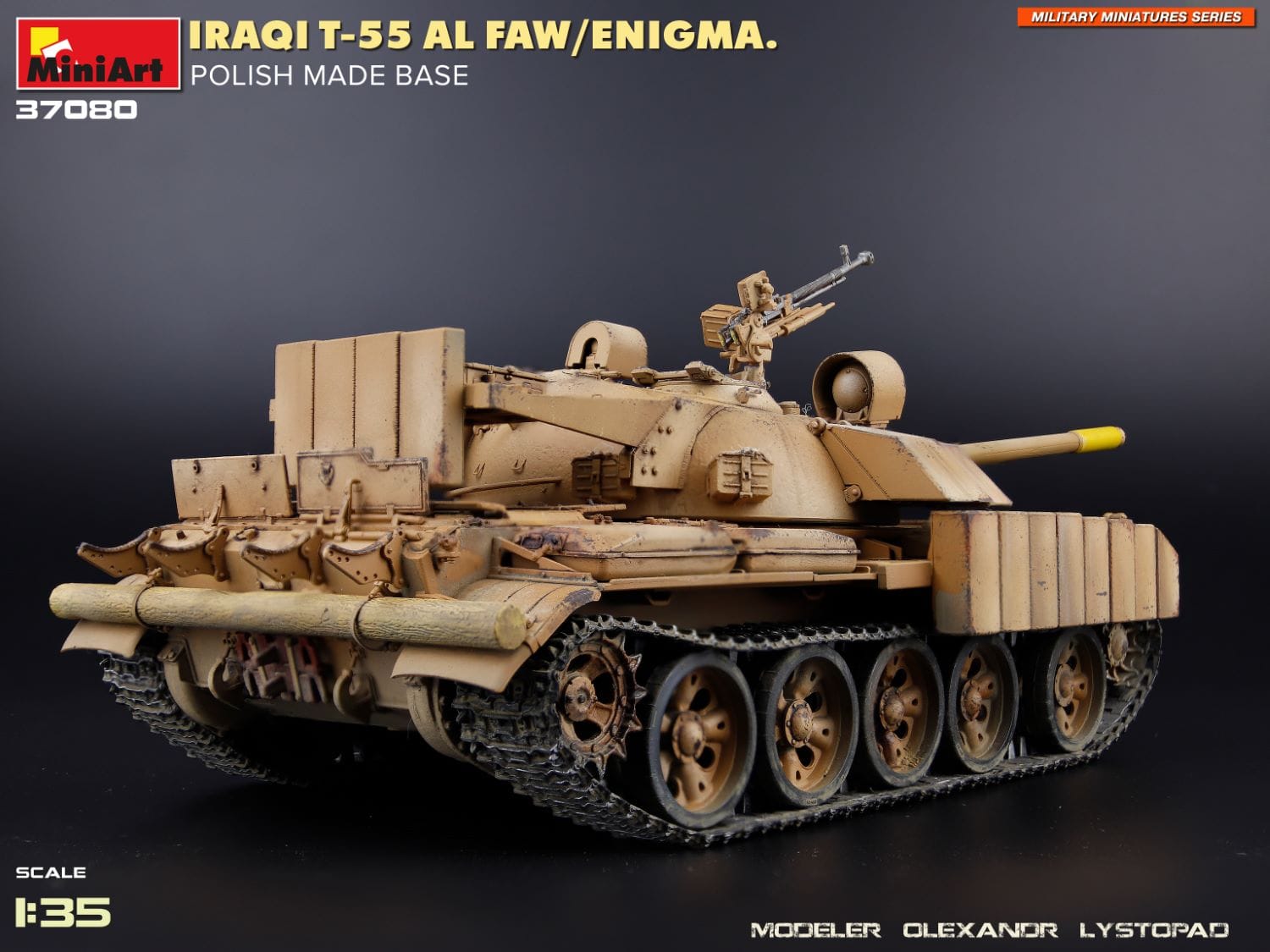 Miniart - 37080 - T-55A Al-Faw Enigma (Polish base) - painted model