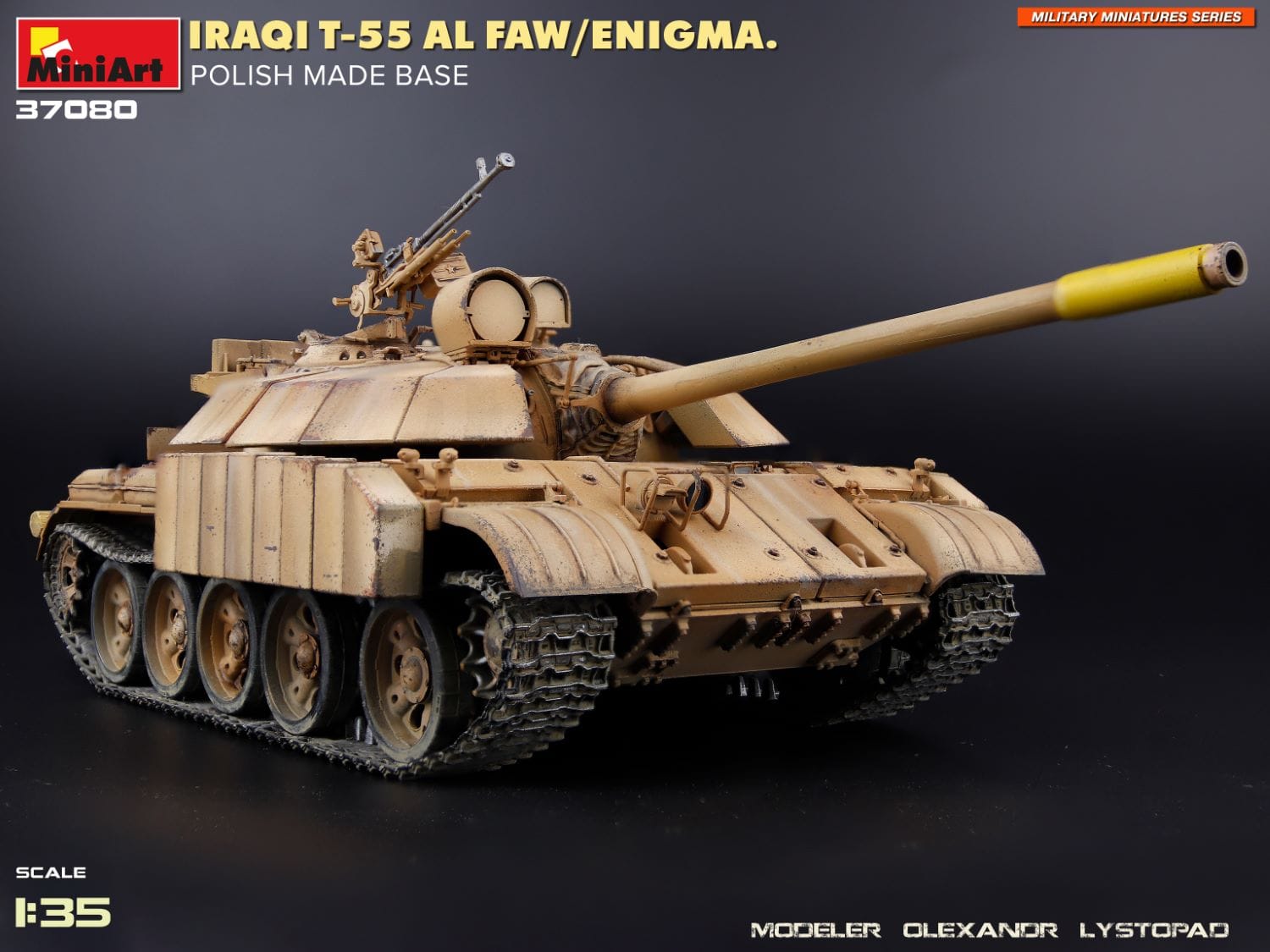 Miniart - 37080 - T-55A Al-Faw Enigma (Polish base) - painted model