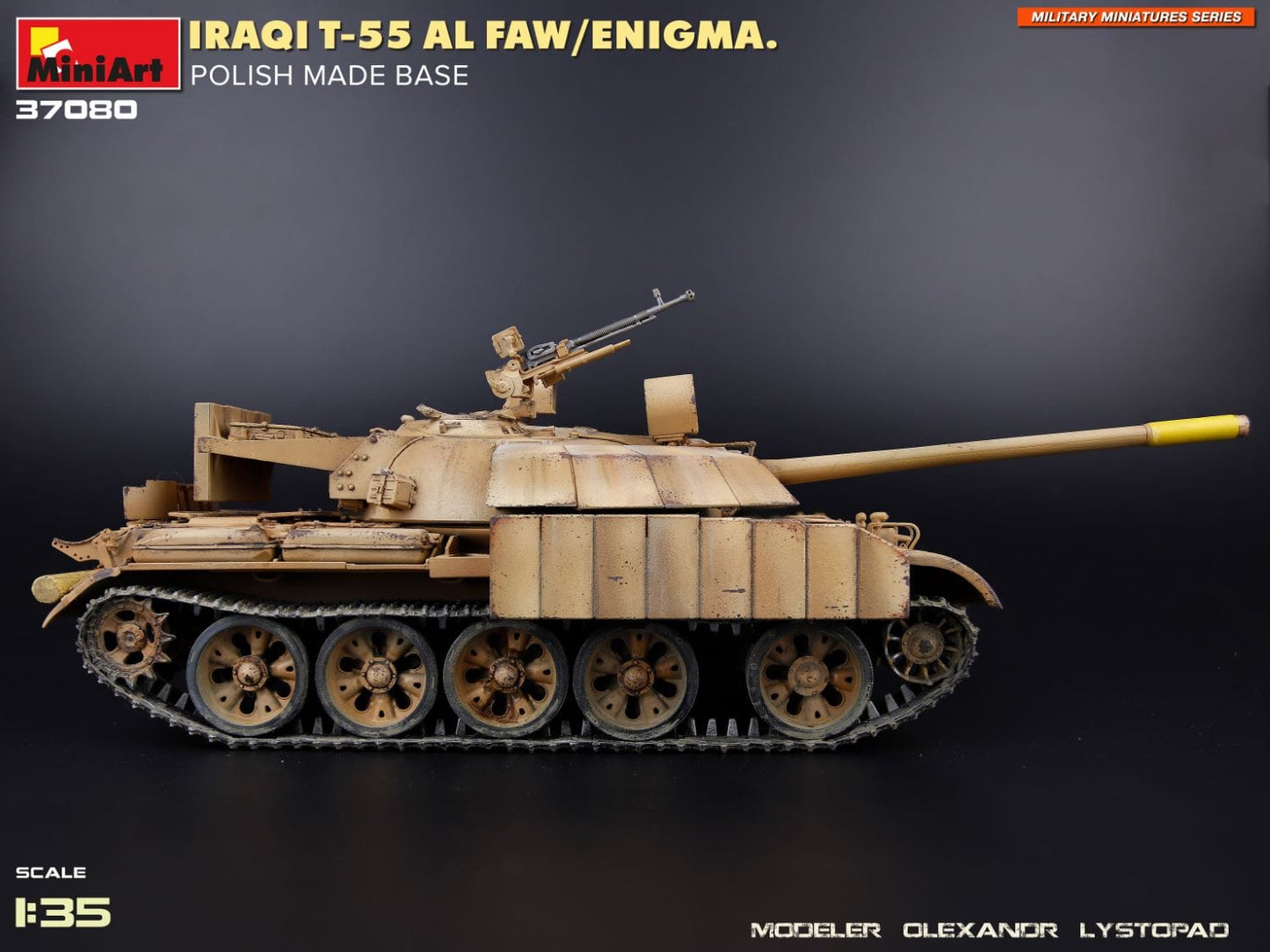 704 - Miniart - 37080 - T-55A Al-Faw Enigma (Polish base) - painted model