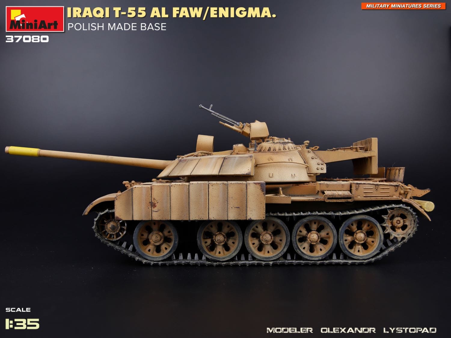 Miniart - 37080 - T-55A Al-Faw Enigma (Polish base) - painted model