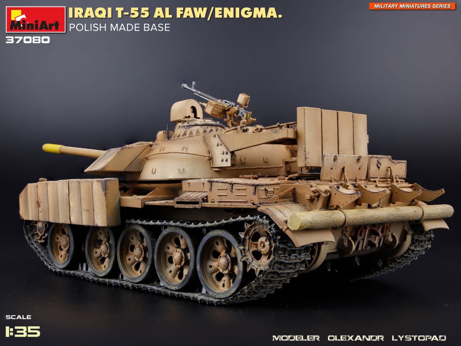 Miniart - 37080 - T-55A Al-Faw Enigma (Polish base) - painted model