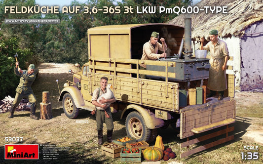 010 - Miniart - 53037 - Opel Blitz 3.6-36S Hf. 14 Field Kitchen with PmQ 600 Cab and Crew - primary image