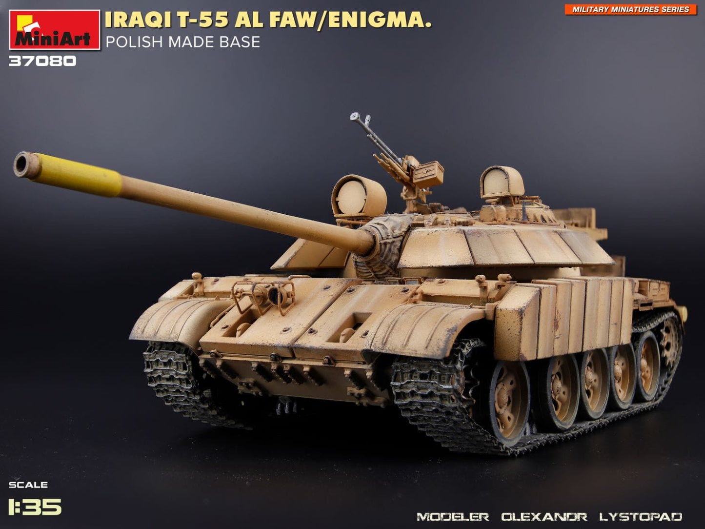 707 - Miniart - 37080 - T-55A Al-Faw Enigma (Polish base) - painted model
