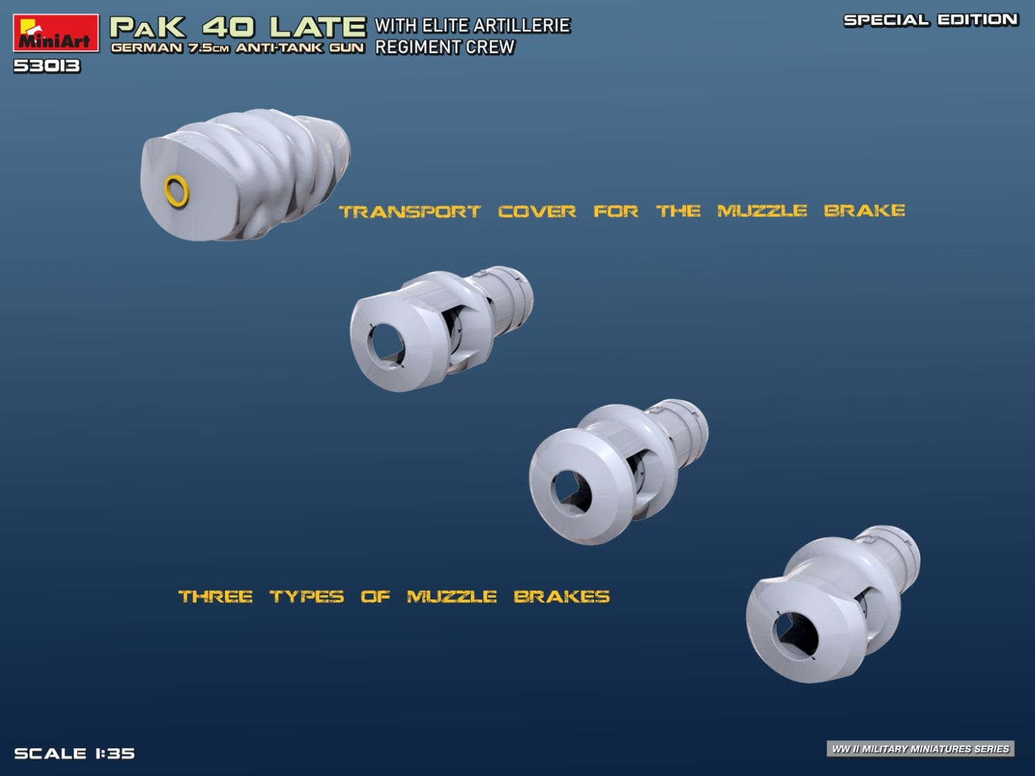 Miniart - 53013 - 7.5cm PaK 40 (late) with Elite Crew - digital model