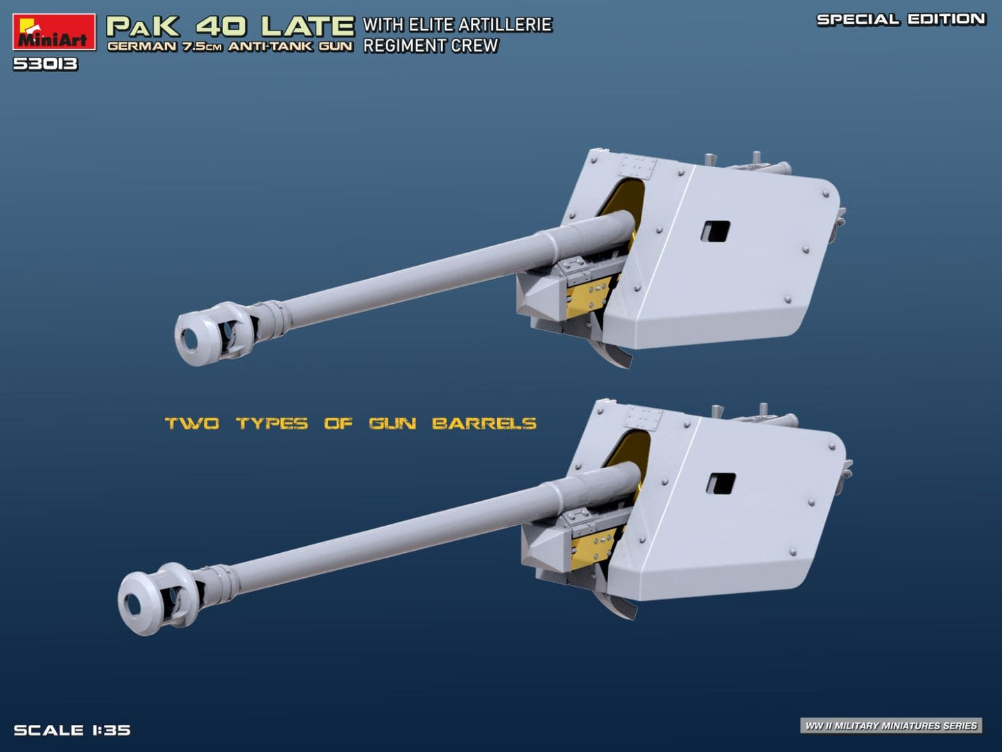 500 - Miniart - 53013 - 7.5cm PaK 40 (late) with Elite Crew - digital model