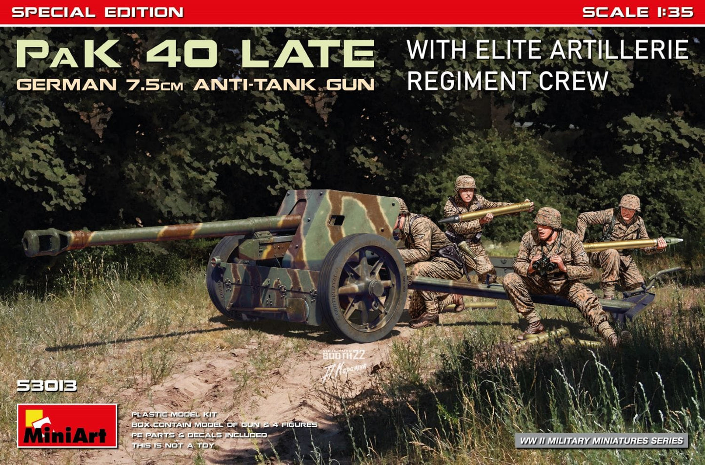 010 - Miniart - 53013 - 7.5cm PaK 40 (late) with Elite Crew - primary image
