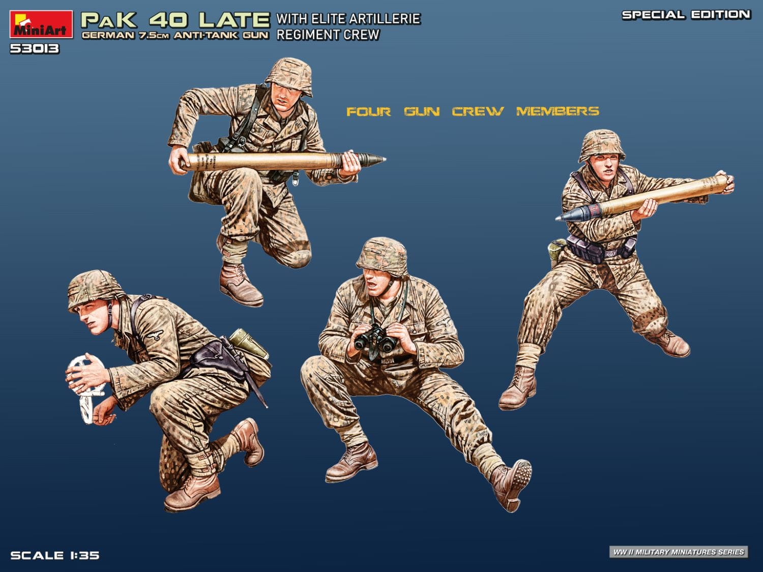 Miniart - 53013 - 7.5cm PaK 40 (late) with Elite Crew - paint schemes