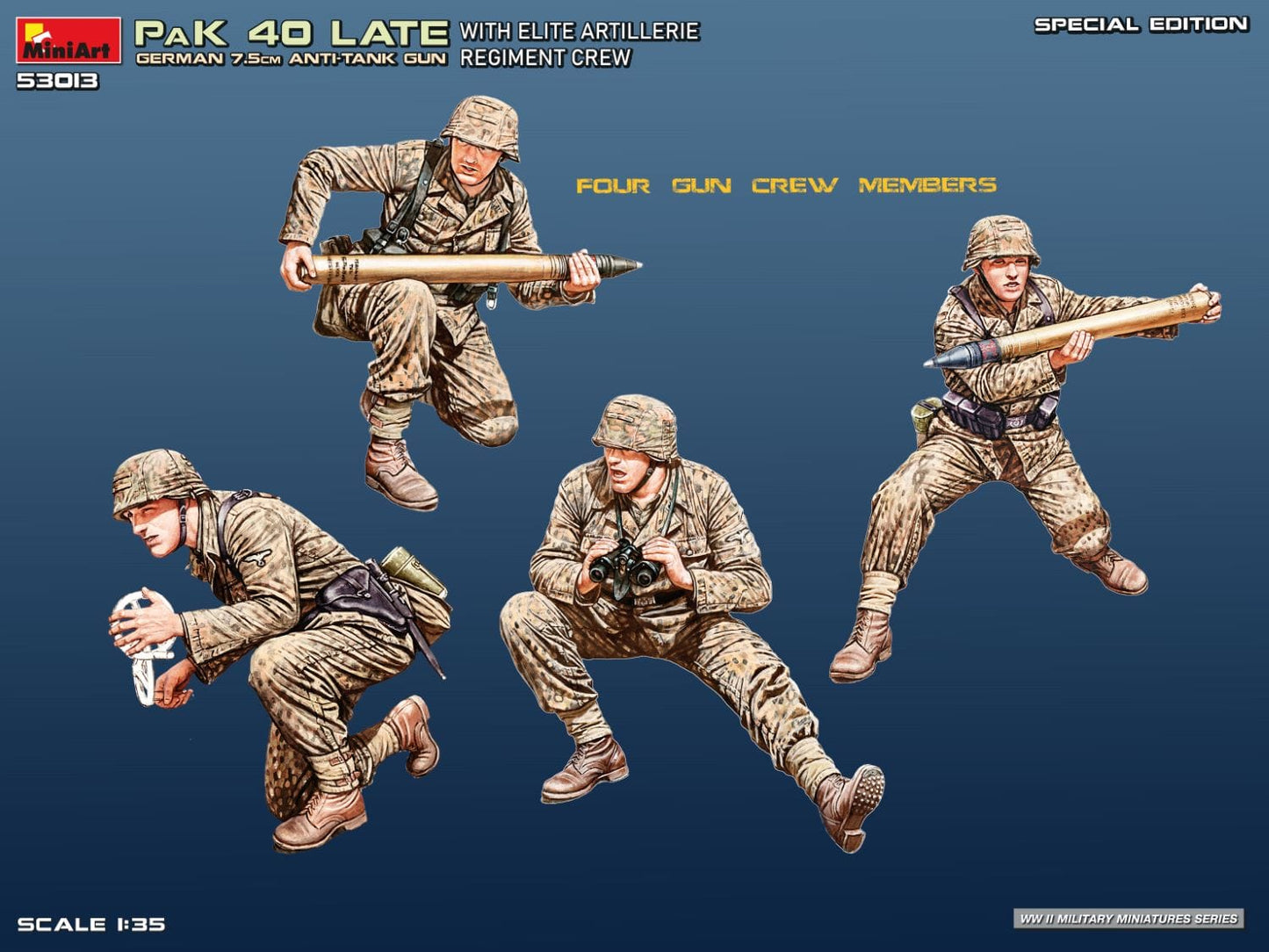 300 - Miniart - 53013 - 7.5cm PaK 40 (late) with Elite Crew - paint schemes