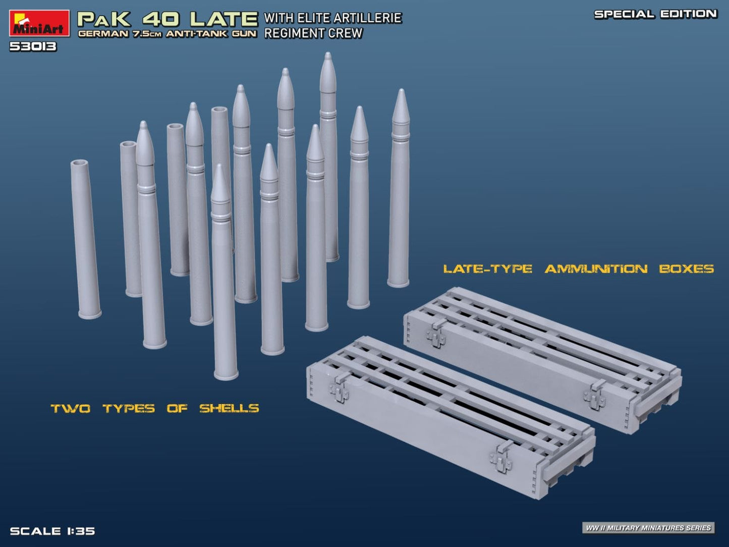 500 - Miniart - 53013 - 7.5cm PaK 40 (late) with Elite Crew - digital model