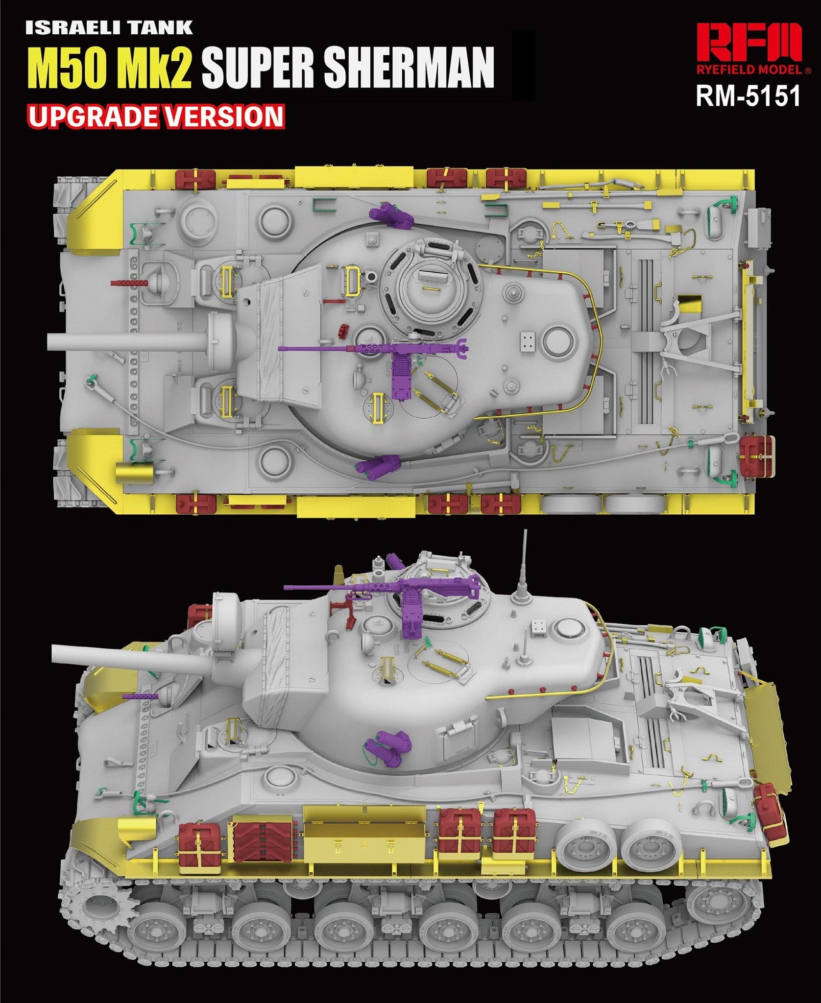 Rye Field Model - 5151 - M-50 Sherman Mk 2 [upgrade kit] - digital model
