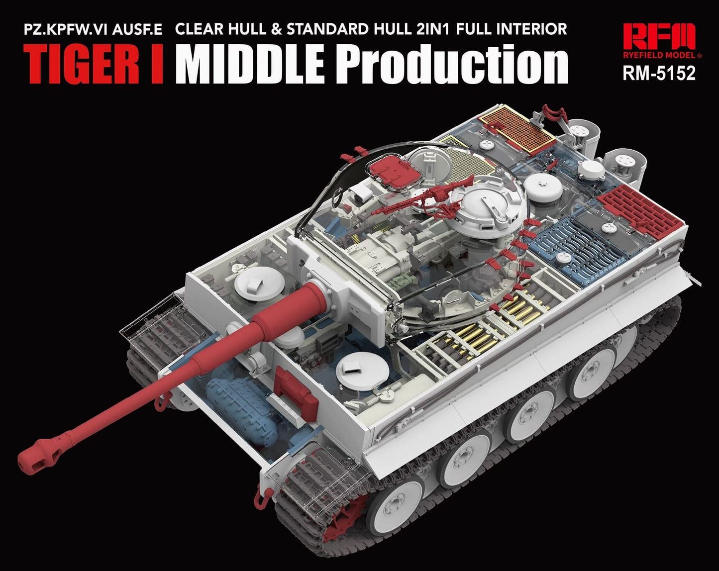 500 - Rye Field Model - 5152 - Pz.Kpfw. VI Ausf. E Tiger I (mid) [interior kit] - digital model