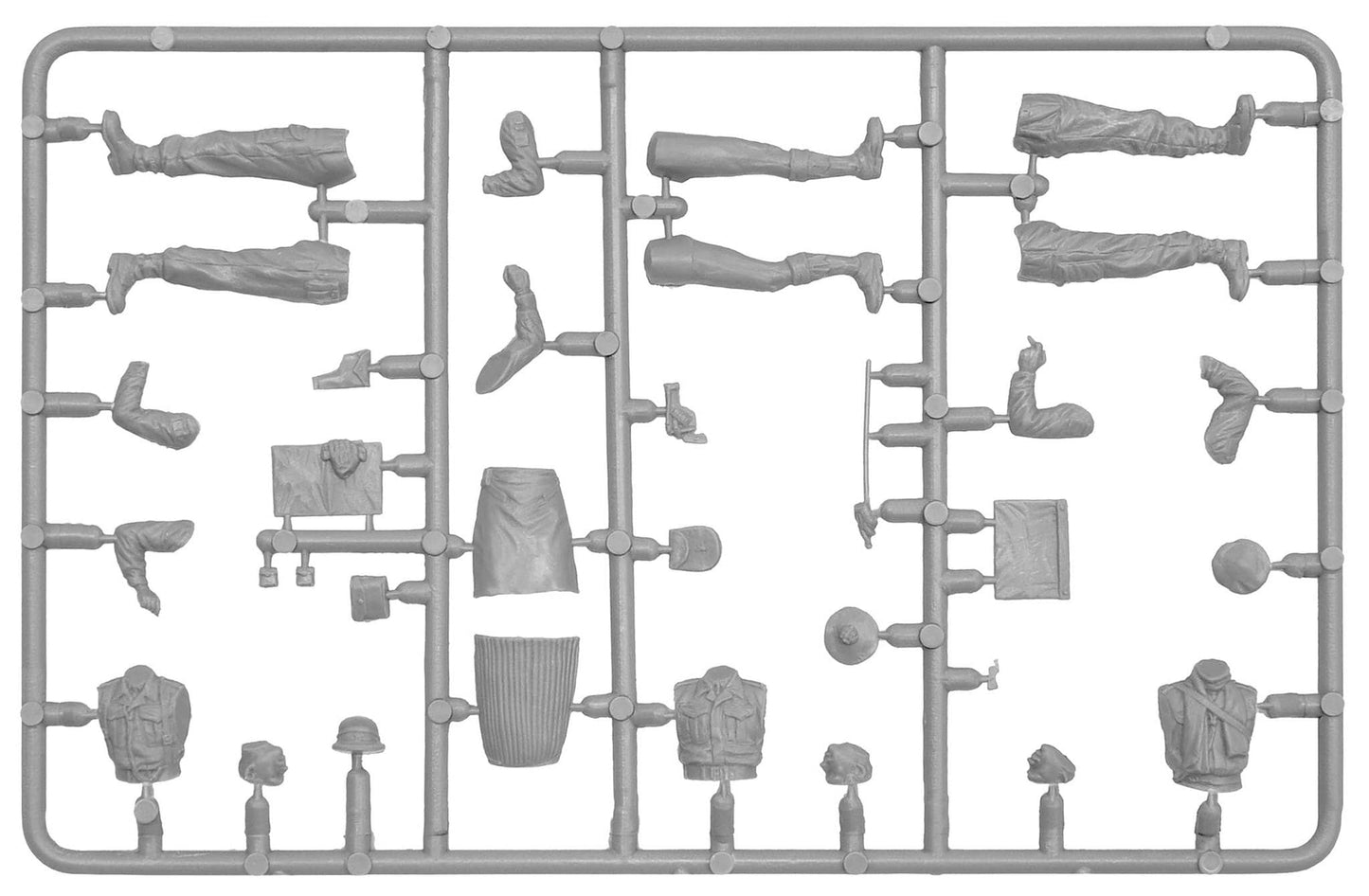 200 - Miniart - 53027 - British Officers [special edition] - sprue