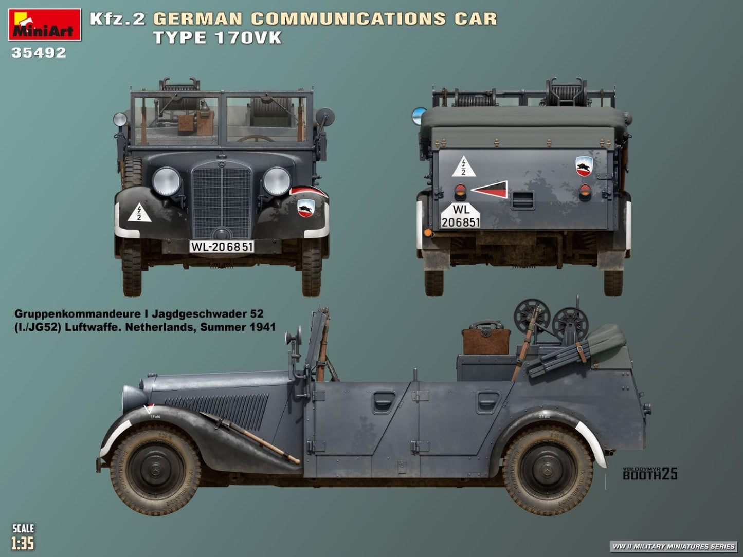 301 - Miniart - 35492 - Mercedes-Benz 170 VK Kfz. 2 - paint schemes
