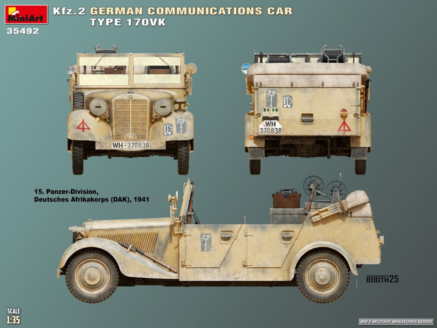 302 - Miniart - 35492 - Mercedes-Benz 170 VK Kfz. 2 - paint schemes