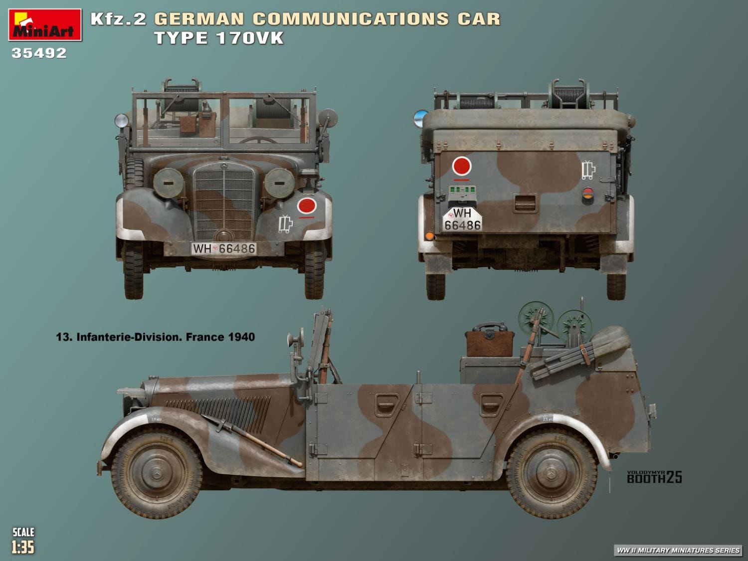 Miniart - 35492 - Mercedes-Benz 170 VK Kfz. 2 - paint schemes