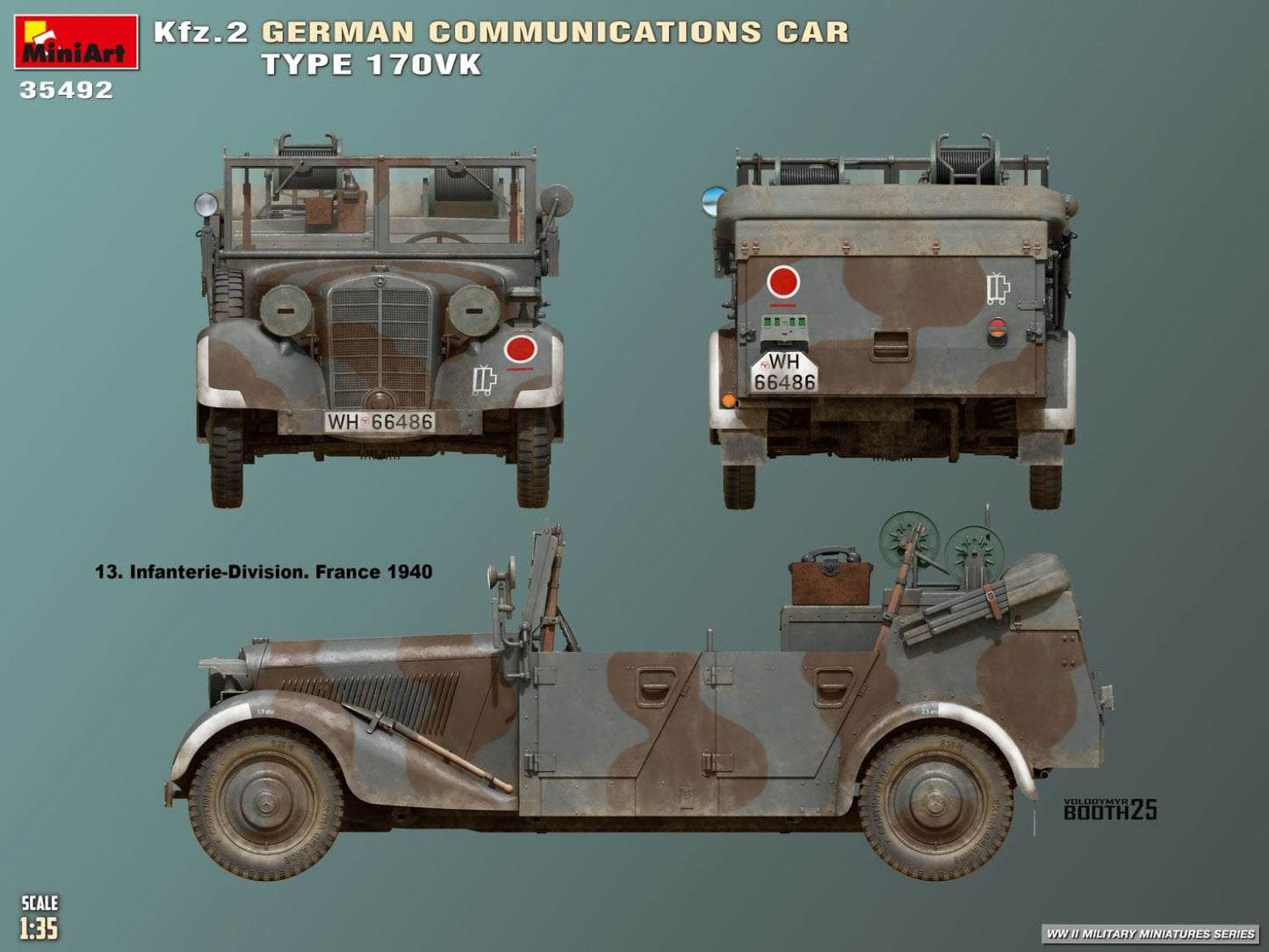 300 - Miniart - 35492 - Mercedes-Benz 170 VK Kfz. 2 - paint schemes