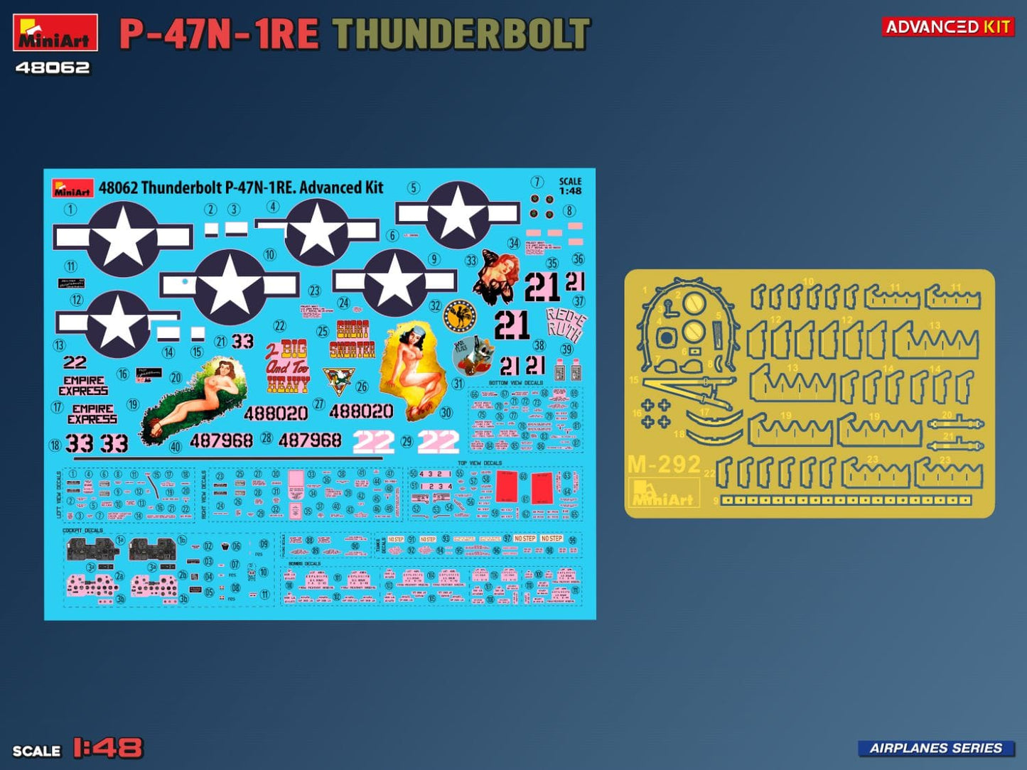 400 - Miniart - 48062 - Republic P-47N-1-RE Thunderbolt - decals