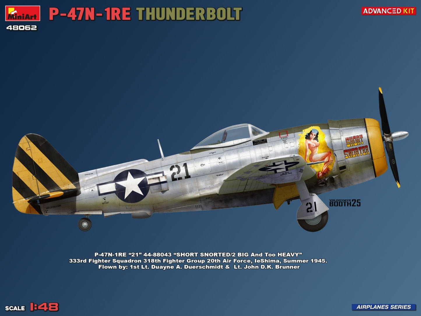 303 - Miniart - 48062 - Republic P-47N-1-RE Thunderbolt - paint schemes