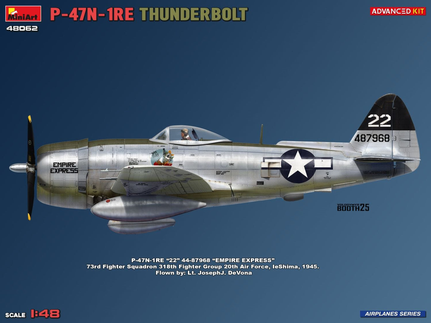 301 - Miniart - 48062 - Republic P-47N-1-RE Thunderbolt - paint schemes