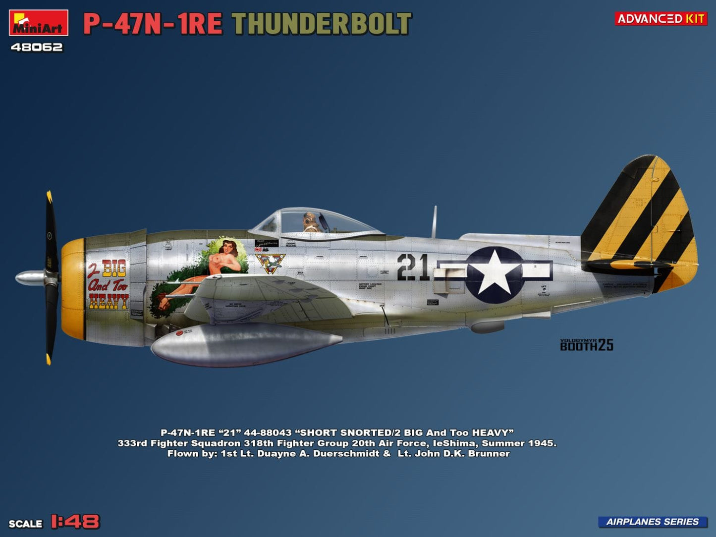 302 - Miniart - 48062 - Republic P-47N-1-RE Thunderbolt - paint schemes