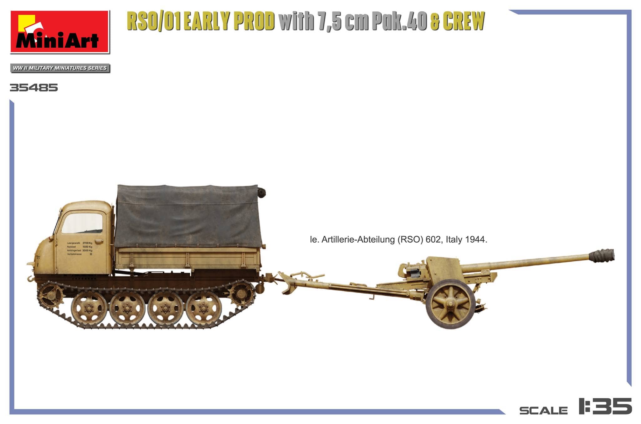 Miniart - 35485 - Steyr RSO/01 (early) with 7.5cm Pak 40 and Crew - paint schemes