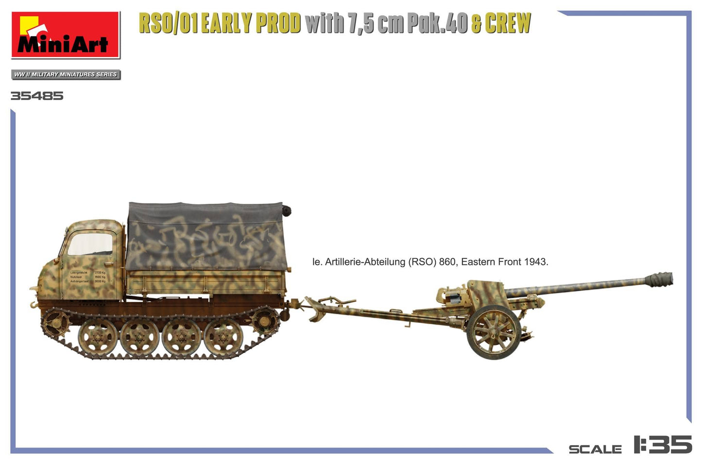 302 - Miniart - 35485 - Steyr RSO/01 (early) with 7.5cm Pak 40 and Crew - paint schemes