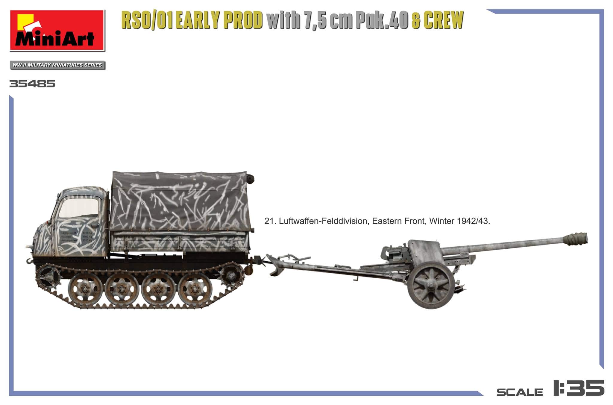 Miniart - 35485 - Steyr RSO/01 (early) with 7.5cm Pak 40 and Crew - paint schemes