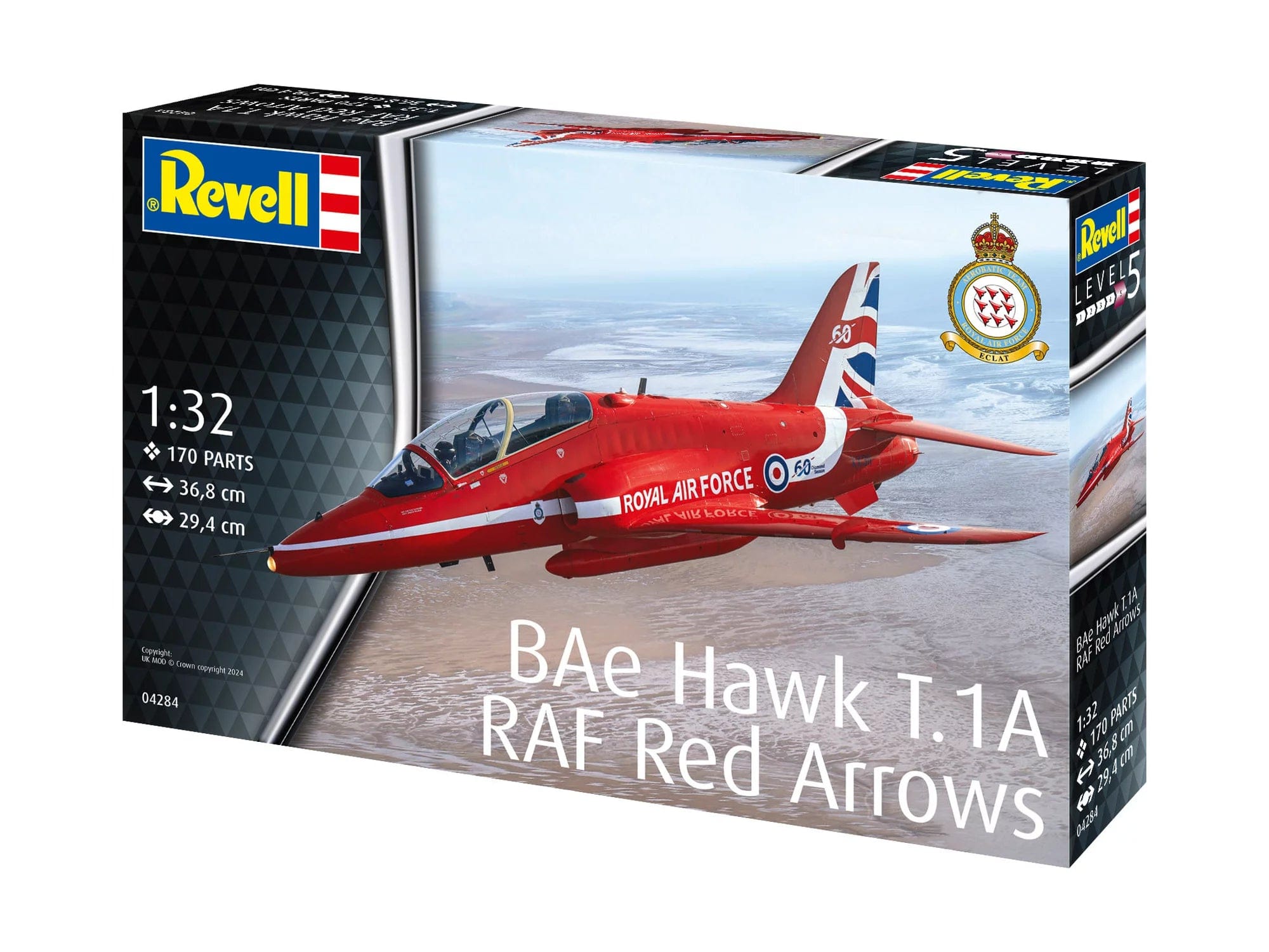Revell - 04284 - BAe Hawk T.1A ‘Red Arrows’ - box front left angle