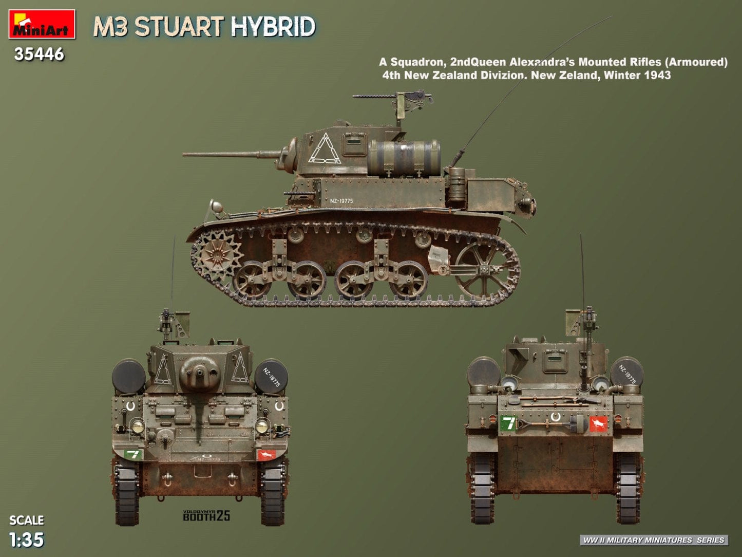 302 - Miniart - 35446 - M3 Stuart Hybrid - paint schemes