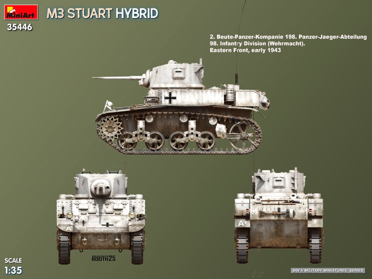 Miniart - 35446 - M3 Stuart Hybrid - paint schemes