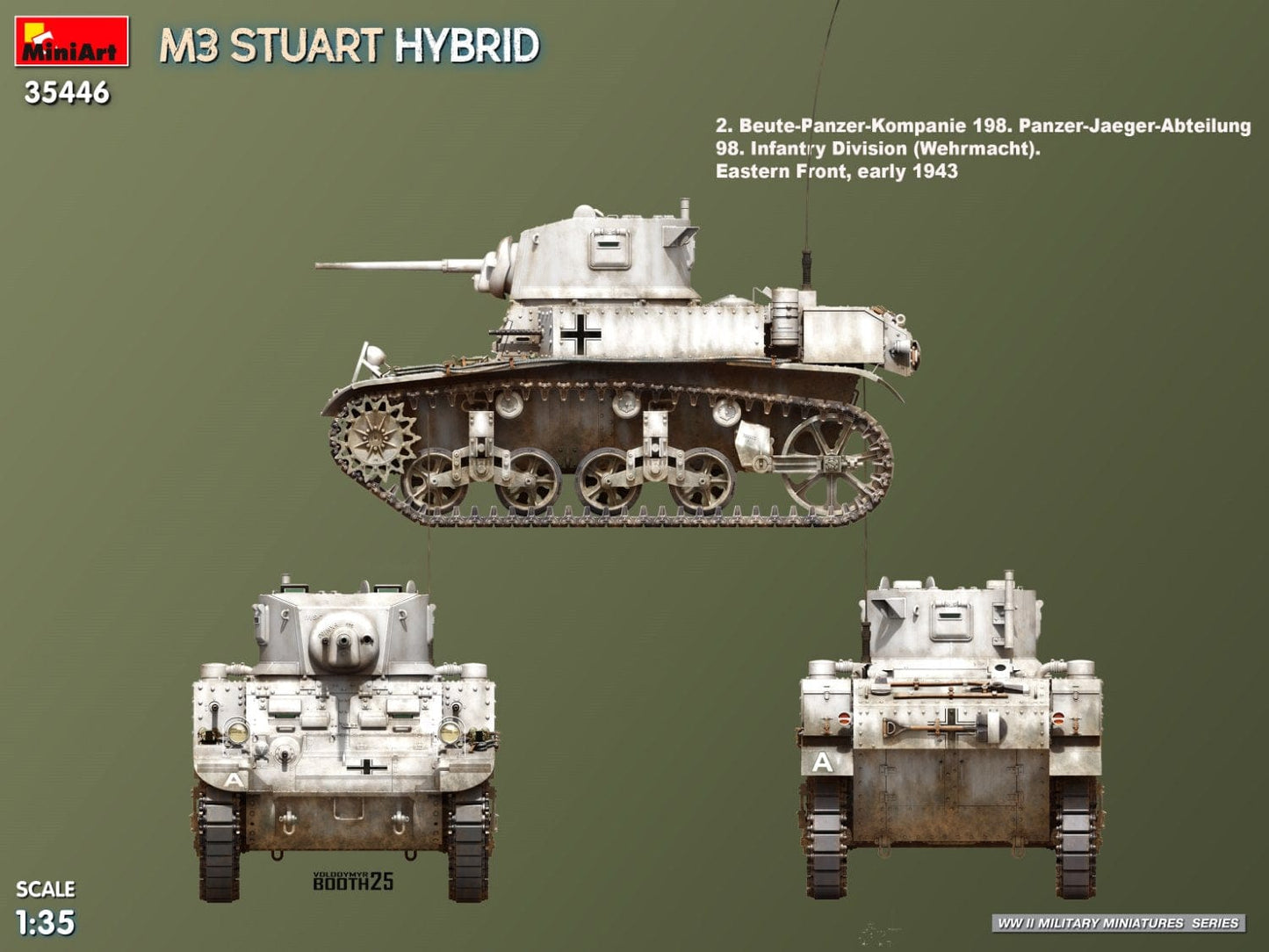 303 - Miniart - 35446 - M3 Stuart Hybrid - paint schemes