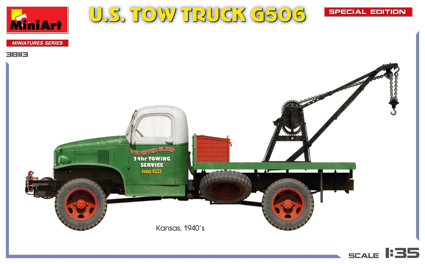 303 - Miniart - 38113 - Chevrolet G506 Tow Truck - paint schemes