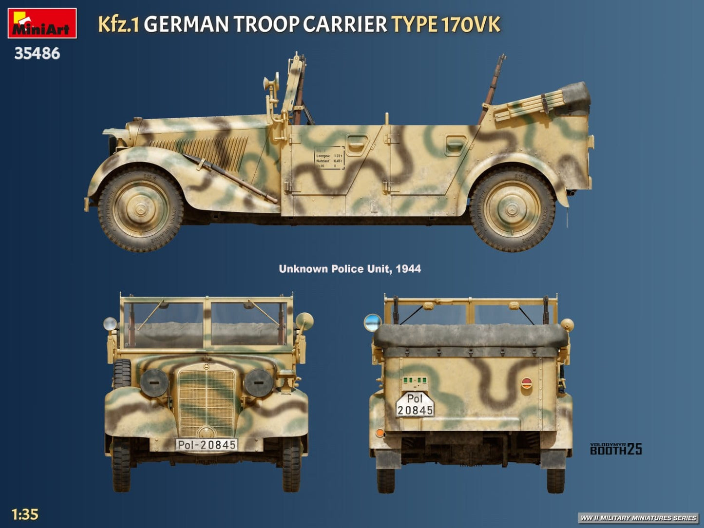 303 - Miniart - 35486 - Mercedes-Benz 170 VK Kfz. 1 - paint schemes